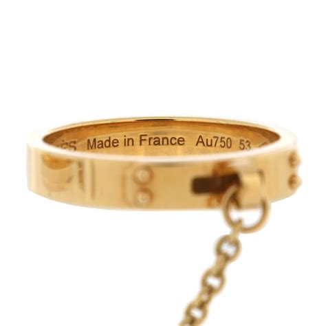 hermes kelly clochette double ring|Hermes Kelly Clochette Double Ring 18K Yellow Gold Yellow .